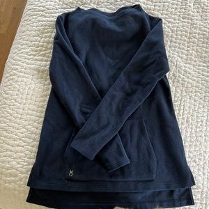 Dudley Stephens size M navy boatneck fleece sweatshirt tunic